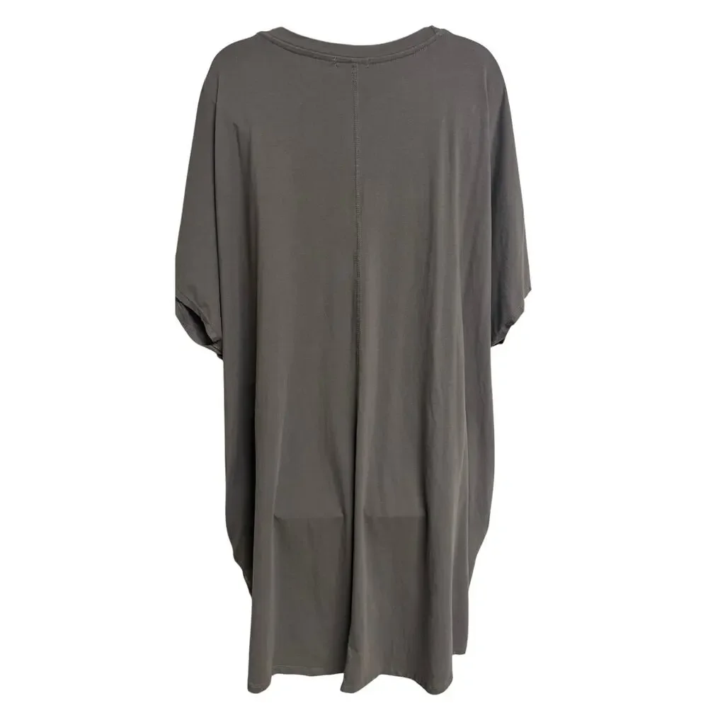 Tanoa Women Plus Tunic Dress 4XL 4X Gray Taupe Dolman Sleeve Tropical Samoan EUC - Picture 6 of 9